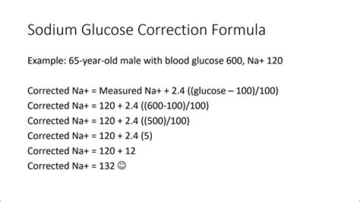 How do you calculate sodium from glucose?