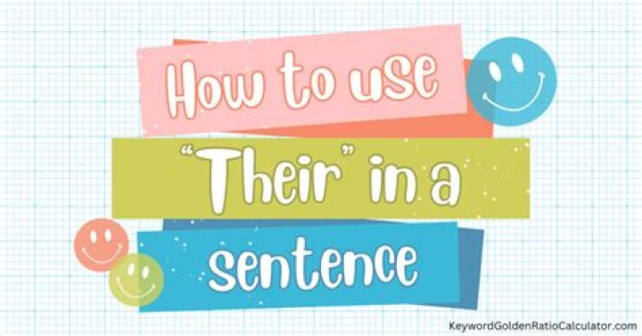How do you use the word their in a sentence?