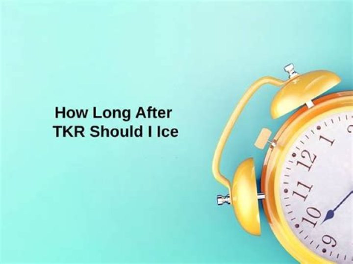 How long after TKR Should I ice?