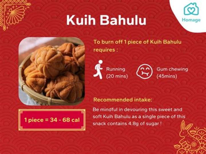How many calories are in kuih Bahulu?