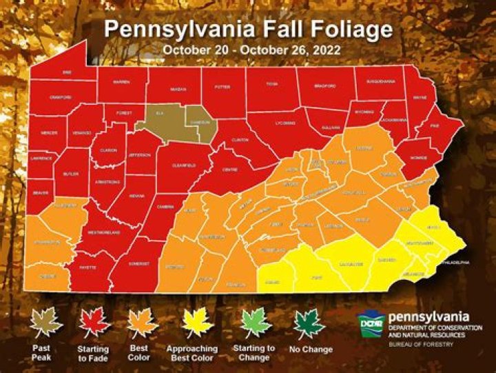 What is the best time to see fall colors in Pennsylvania?