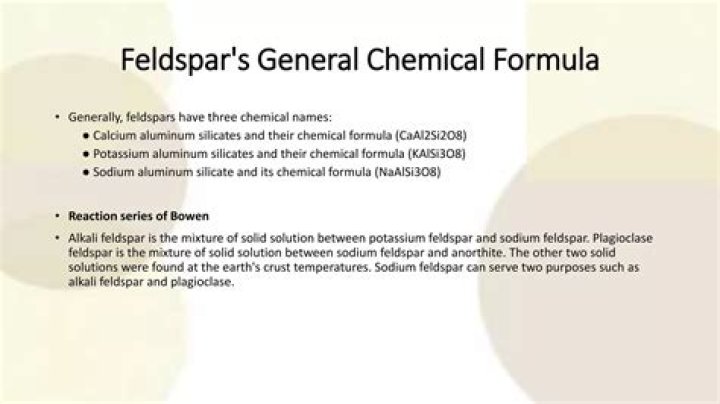 What is the chemical formula of alkali feldspar?