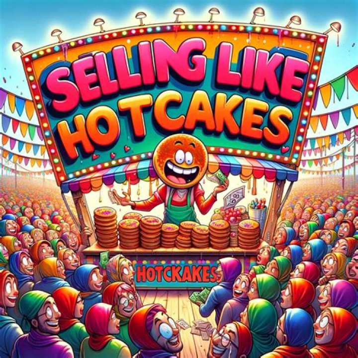 What is the meaning of the idiom selling like hotcakes?