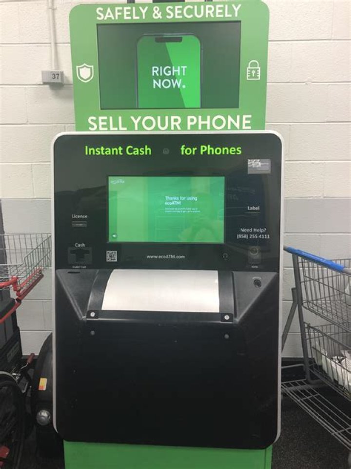What machine gives money for phones?