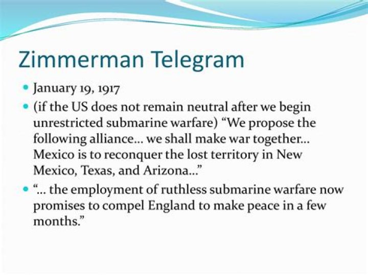 Why was the Zimmerman telegram so important?